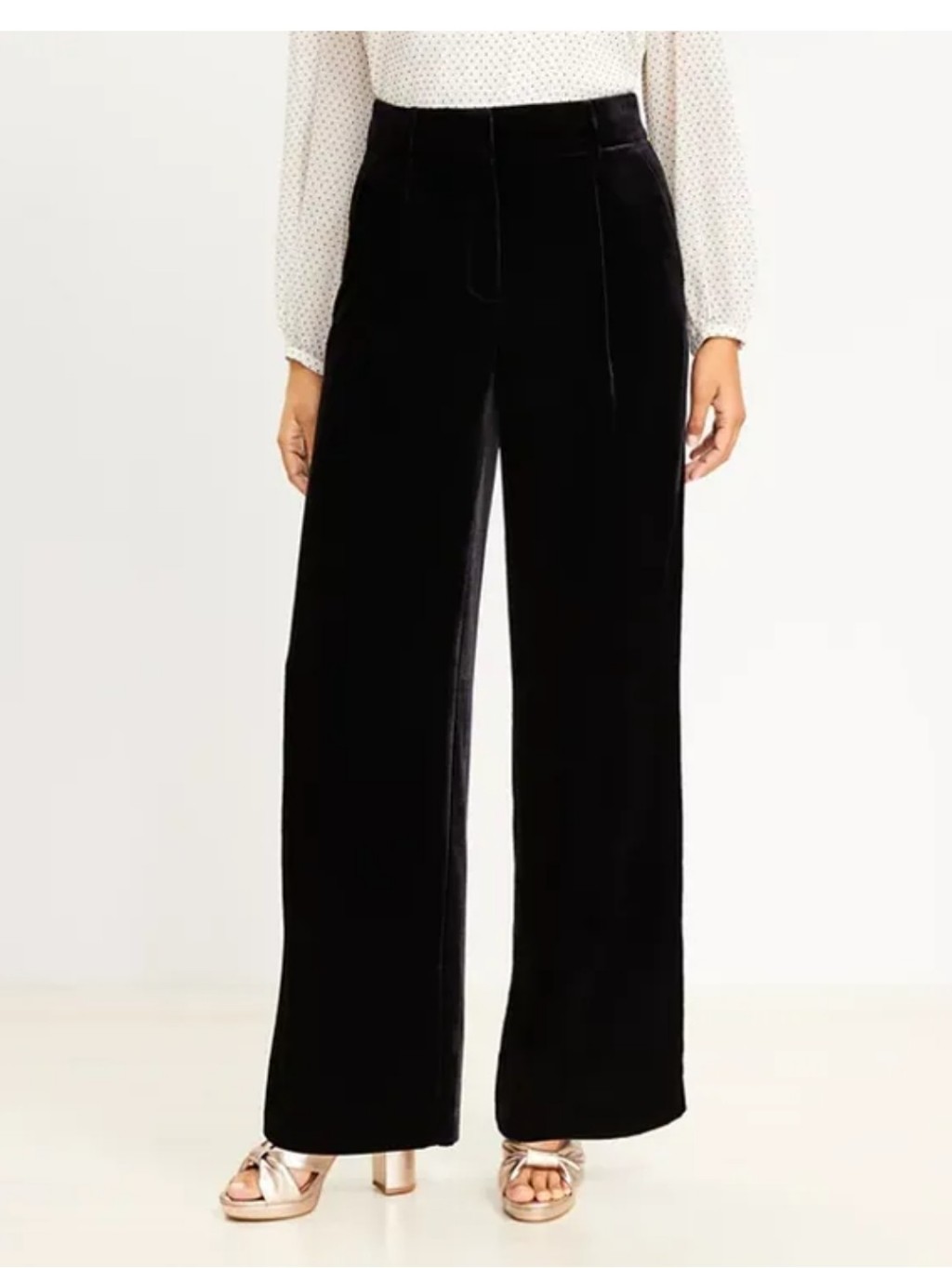 The Loft Black Velvet Pants "The Peyton Trouser"